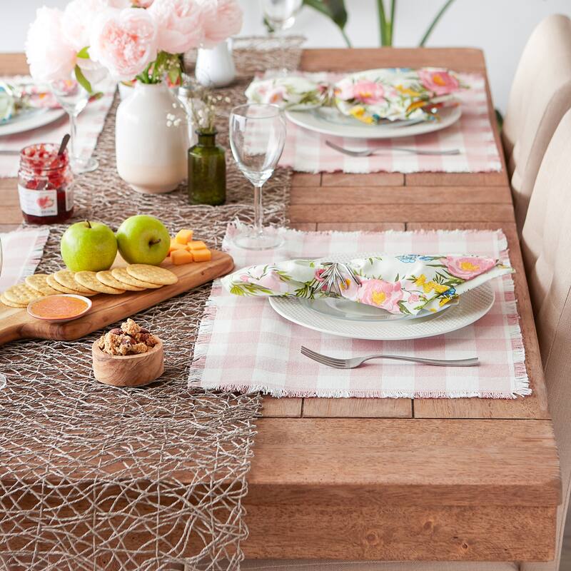 Heavyweight Check Fringed Placemat