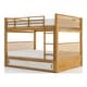 preview thumbnail 10 of 10, Furniture of America Ogden Oak Solid Wood Twin Over Twin Bunk Bed with Attached Ladder
