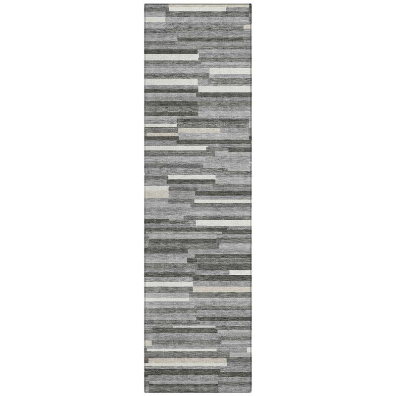 Machine Washable Indoor/ Outdoor Chantille Modern Stripes Rug