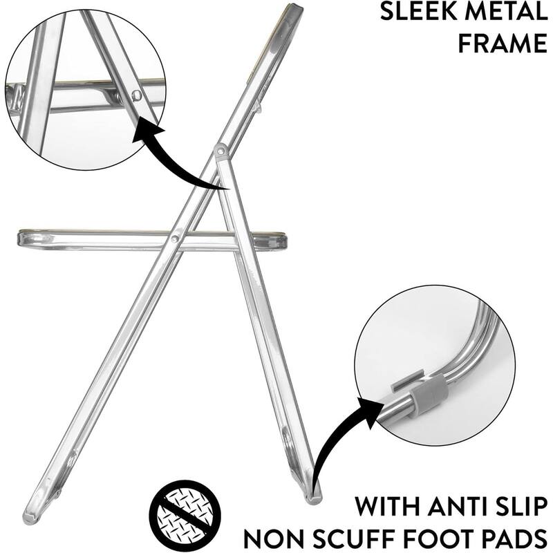 Urban Lifestyle Transparent Acrylic Folding Chair 