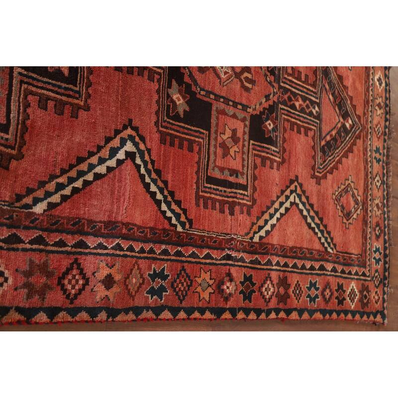 Hand Knotted Oriental 100% Wool Carpet Traditional Tribal Red Lori Area Rug - 11' 11'' X 5' 5''