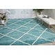 preview thumbnail 105 of 120, Nourison Brisbane Large Diamond Geometric Modern Shag Area Rug 8' 2" x 10' - Aqua - Runner/Rectangle