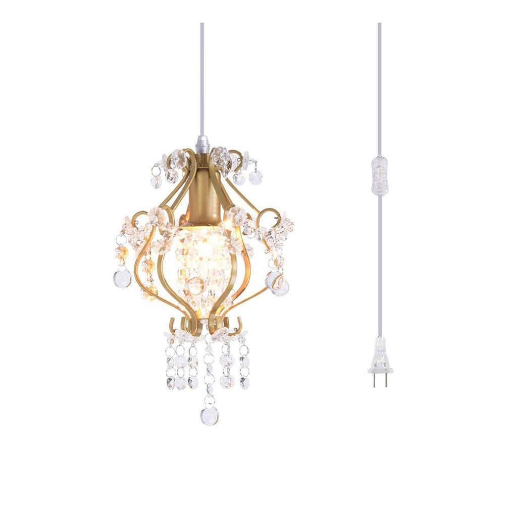 Gold plug in pendant light cheap