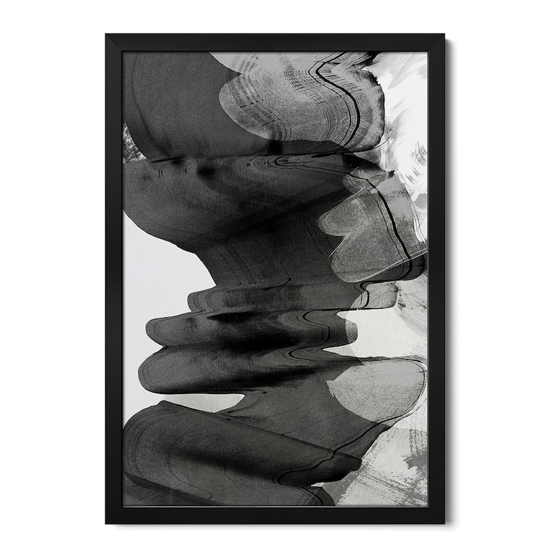 Warped I Premium Framed Poster by PI Studio - Black - 32x24x1