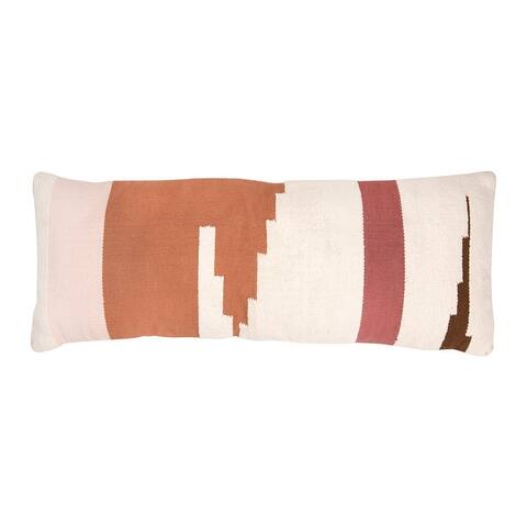 Oversized Handwoven Wool Kilim Lumbar Pillow