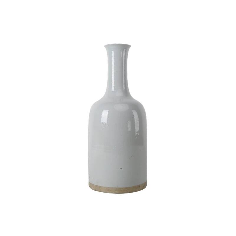 24 in. Tall Off White Matte-Glazed Porcelain Clara Decorative Bottle Small