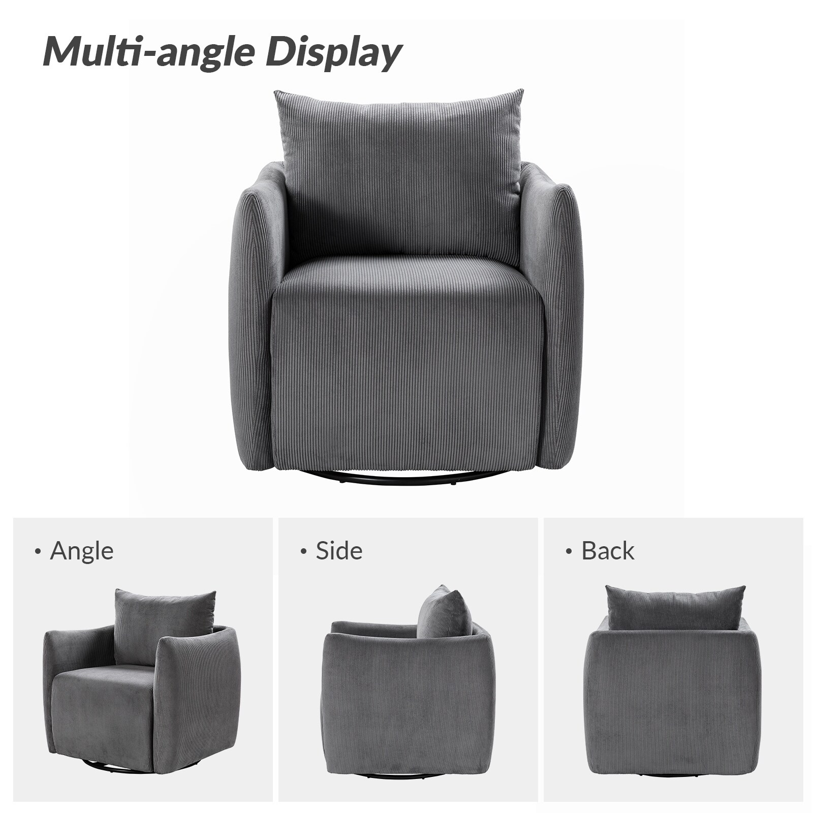 Vanessa upholstered outlet swivel chair