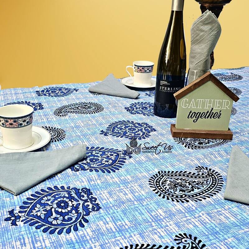 Cotton Floral Tablecloth Rectangle - 70 x 102 in.