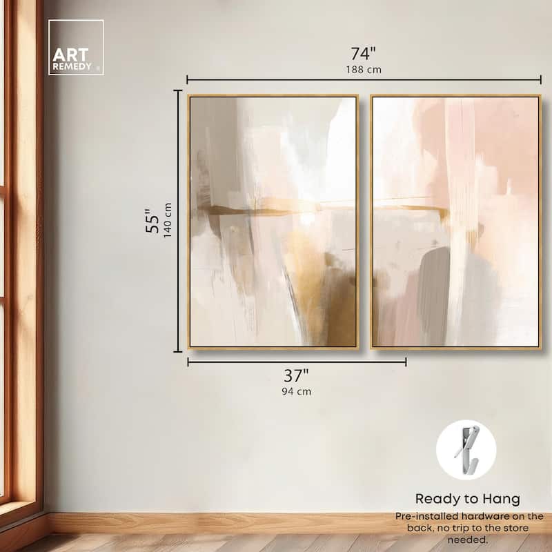 Meditative Hues I Canvas Set of 2 by Art Remedy