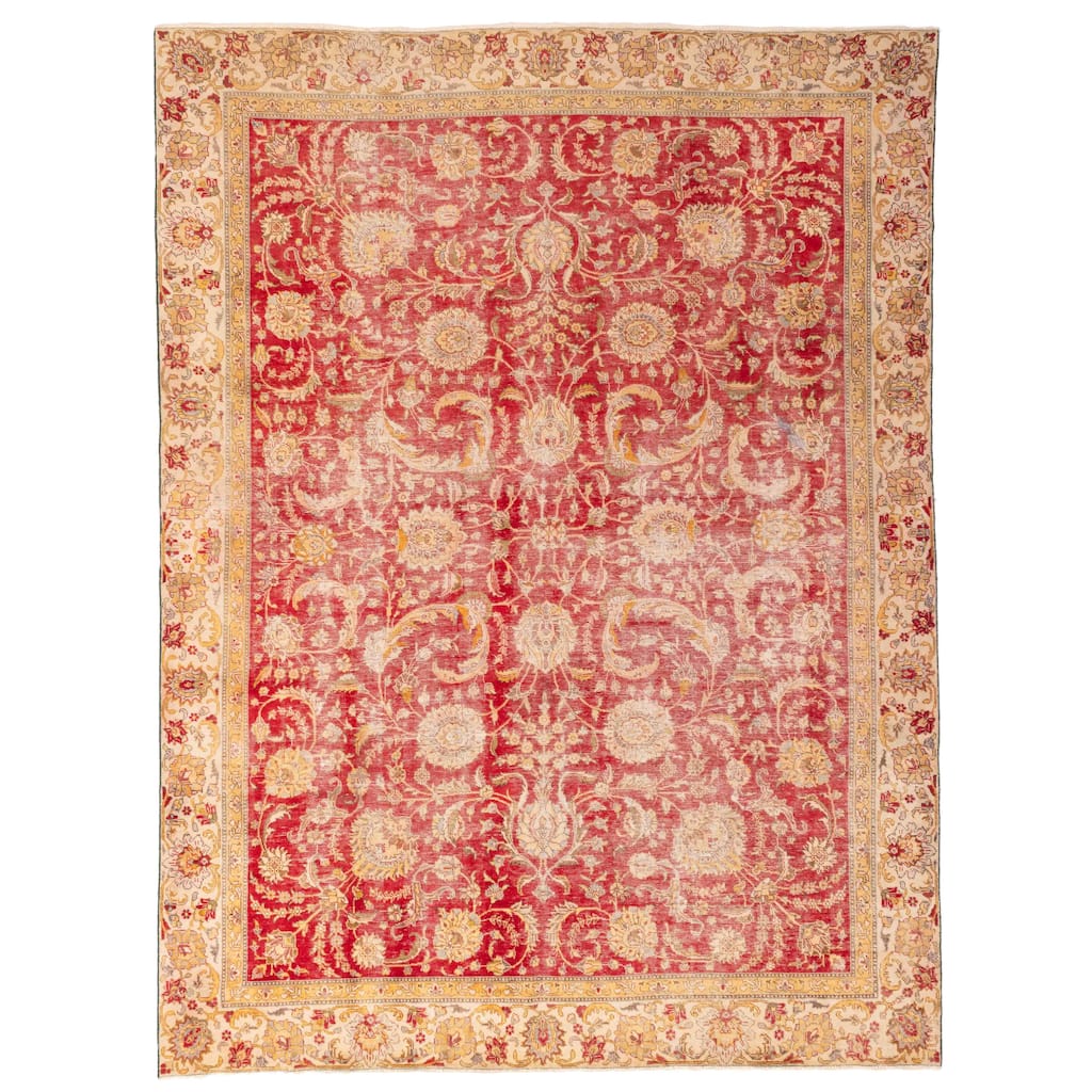ECARPETGALLERY Hand-knotted Antalya Vintage Red Wool Rug - 8'8 x 11'4