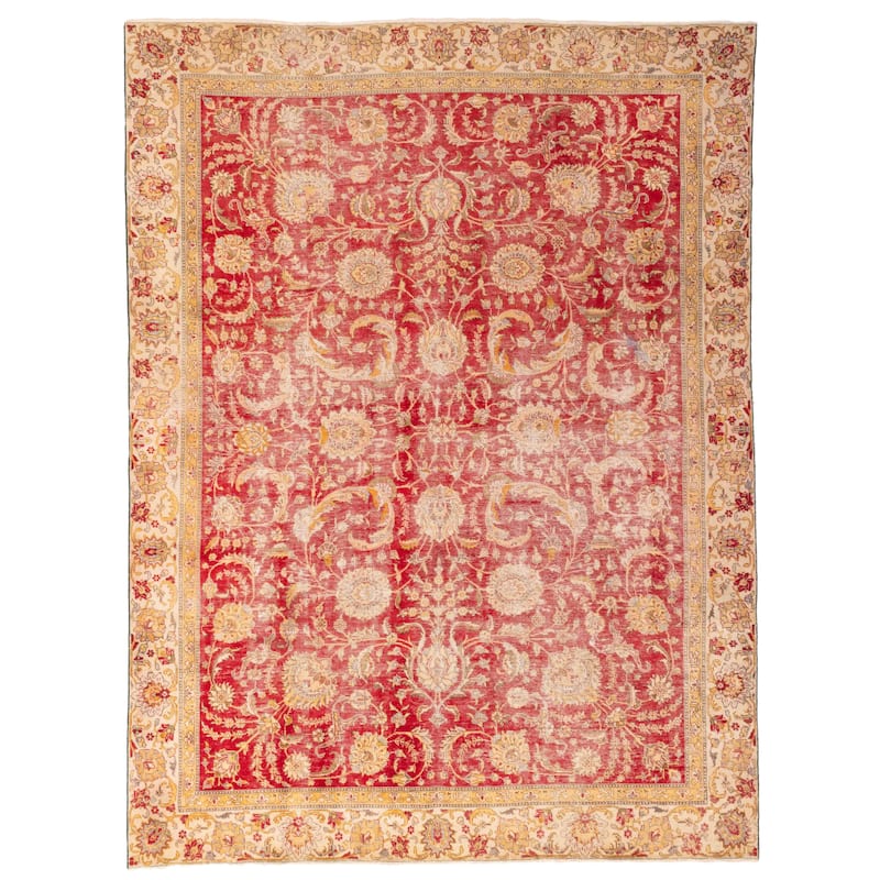 ECARPETGALLERY Hand-knotted Antalya Vintage Red Wool Rug - 8'8 x 11'4