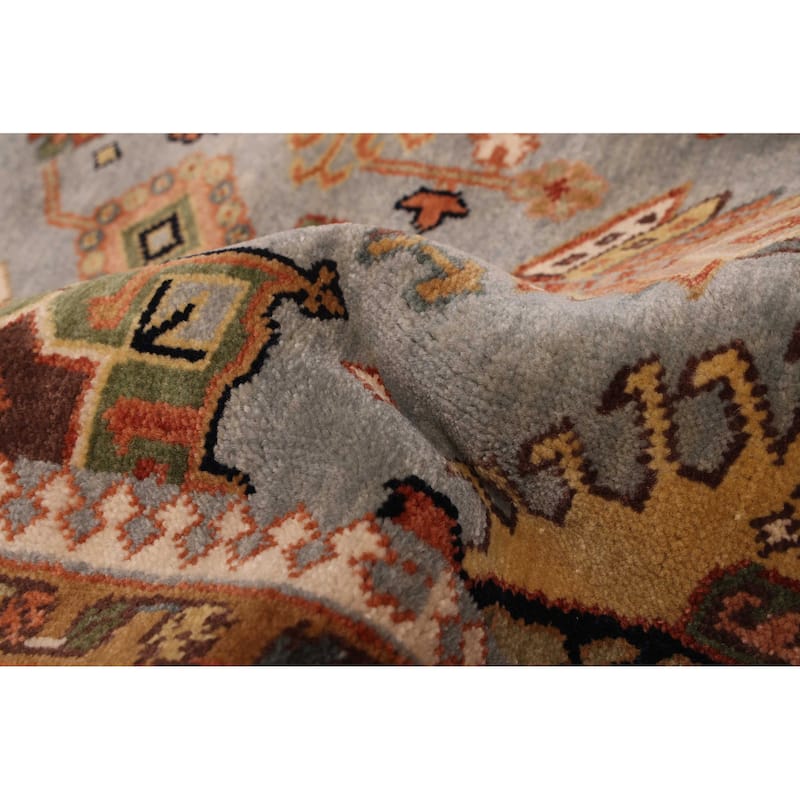 ECARPETGALLERY Hand-knotted Jules Sultane Light Denim Blue Wool Rug - 5'8 x 8'11