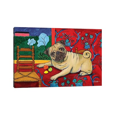 iCanvas "Pug Muttisse" by Gretchen Kish Serrano Canvas Print