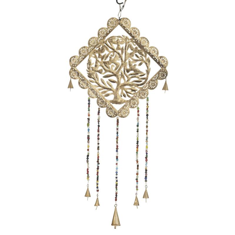 Metal Tree Windchime - Gold - Roche River Decor - Gold