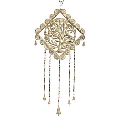 Metal Tree Windchime - Gold - Roche River Decor