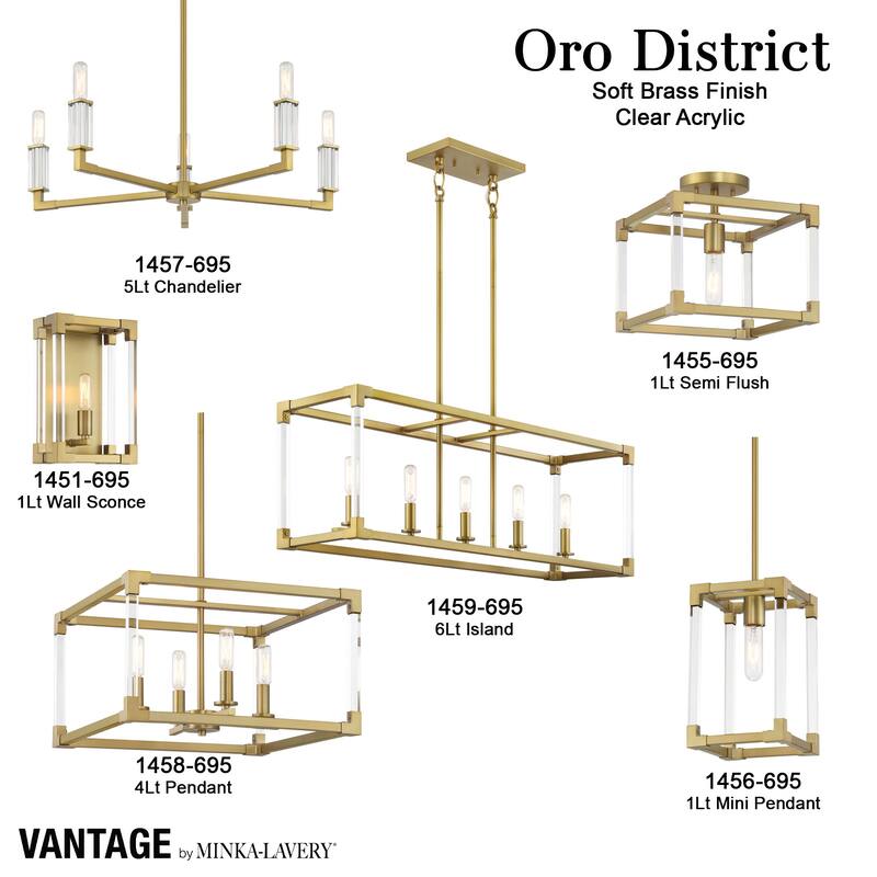 Minka Lavery 1451 Oro District 1 Light 11" Tall ADA Vantage Wall