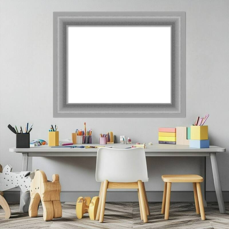 Amanti Art Peak Polished Nickel Framed Dry Erase Magnetic Board