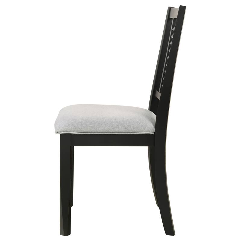 Appleton Washed Black Wood Dining Side Chair (Set of 2)