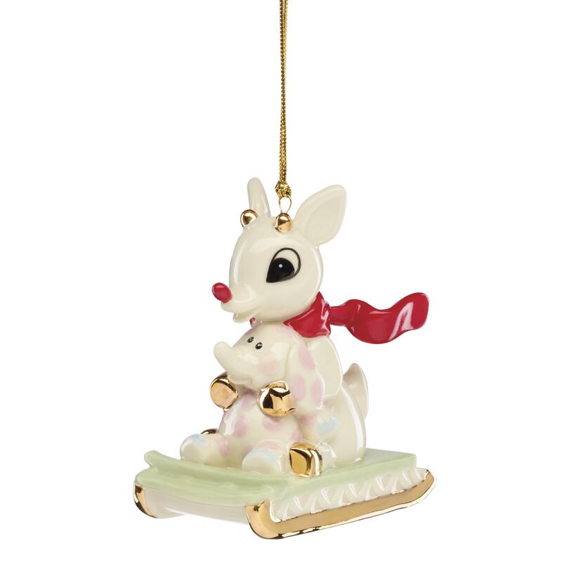 Lenox Rudolph with Misfit Elephant Ornament