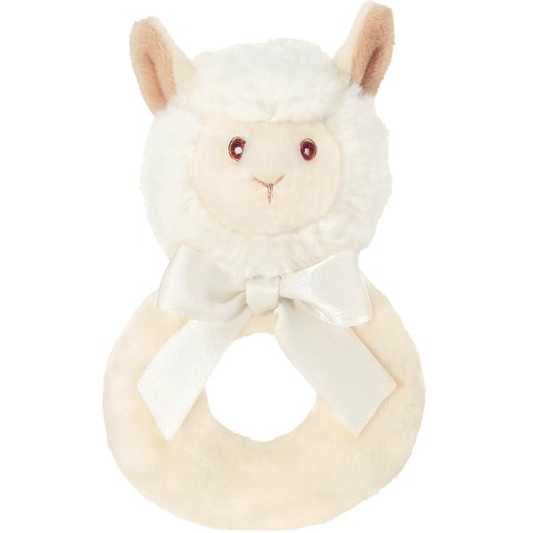 slide 2 of 6, Bearington Baby Lil' Alma 5.5" Plush Llama Shaker Toy