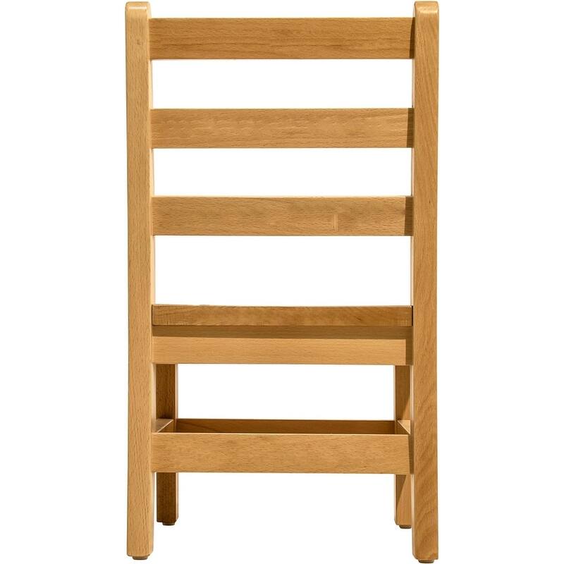 RRI Goods Ladderback Kids Chair, Classroom Seating Toddler Fully Assembled Beechwood Chair Set of 2
