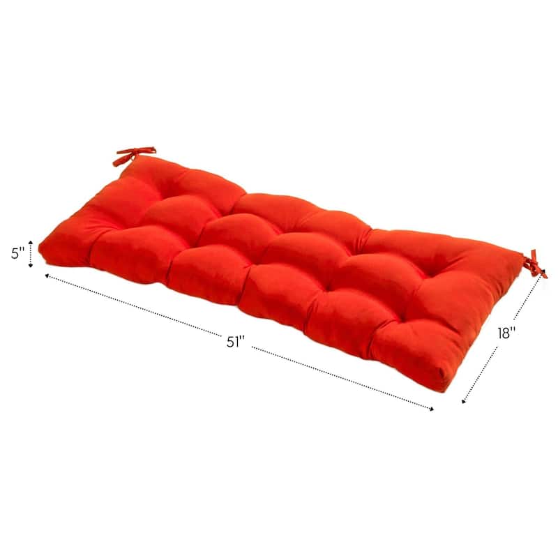 Salsa 51-inch Outdoor Red Bench Cushion (Cushion Only)