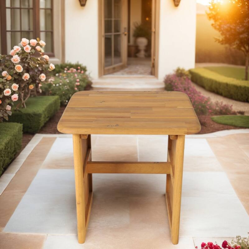 Modern Acacia Wood Rectangular Coffee Table