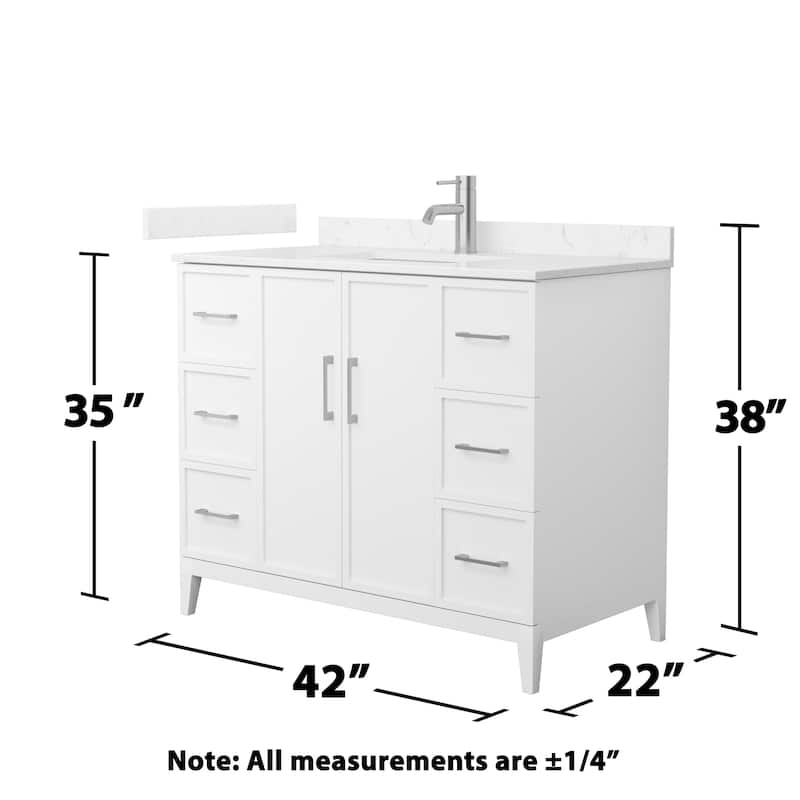 Elan 42-inch Single Vanity, Cultured Marble Top