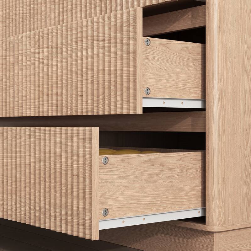 Large Floor Chest of Drawers 9 Drawer Dresser for Bedroom, Freestanding Storage Cabinet Side Table TV Stand