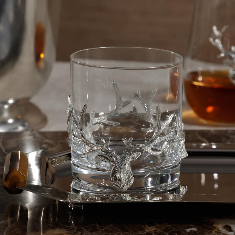 St. Anton Pewter & Glass Rock Glass