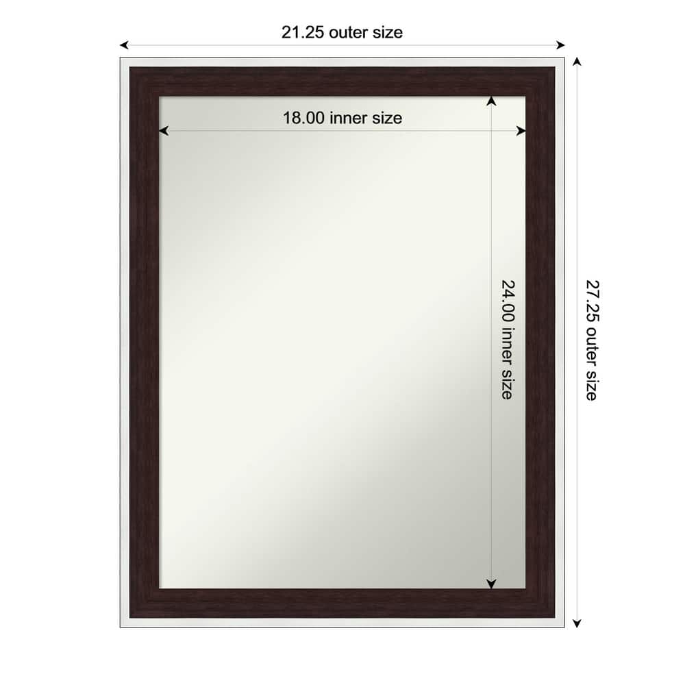 Maya Non-Beveled Framed Bathroom Vanity Wall Mirror