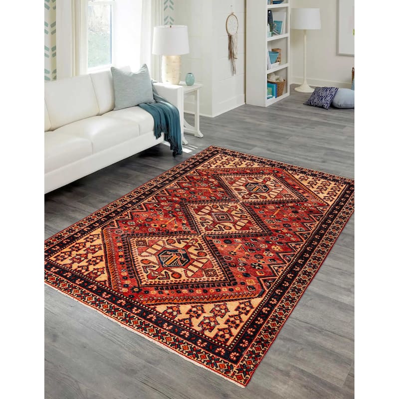 ECARPETGALLERY Hand-knotted Konya Anatolian Red Wool Rug - 6'3 x 9'4