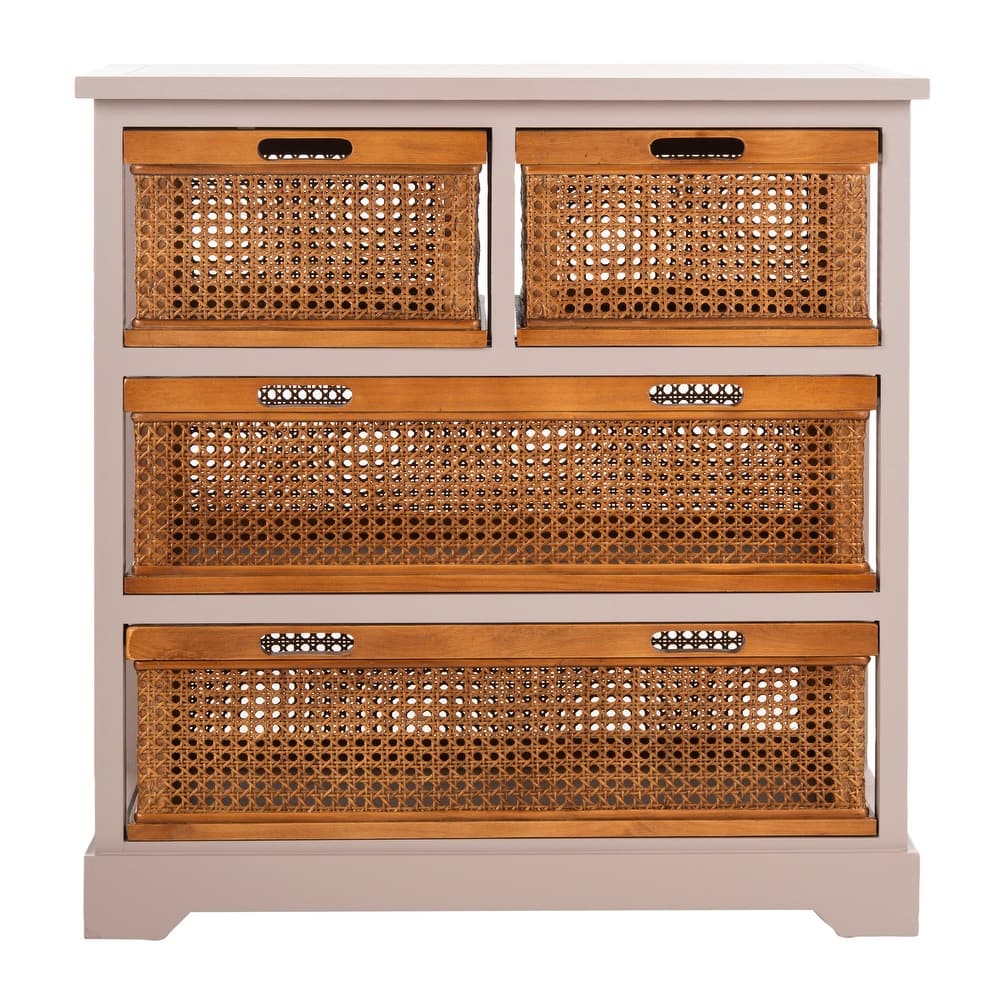 SAFAVIEH Eilike 4-Drawer White Storage Cabinet - 29.1" x 13.8" x 30.3" - 29Wx14Dx30H