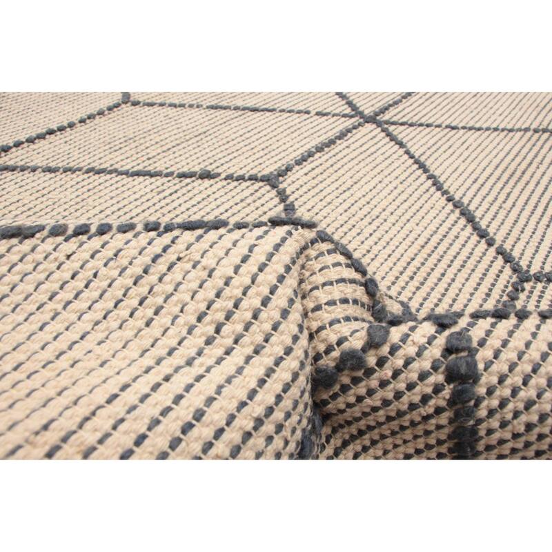 ECARPETGALLERY Braid weave Sienna Khaki Wool Rug - 4'11 x 7'10