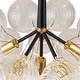 preview thumbnail 9 of 11, 6-Light Swirled Glass Cluster Globe Chandelier - Dimmable