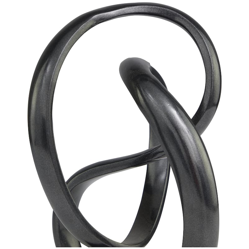 Aluminum Metal Abstract Decorative Sculpture - Dark Gray or Gold - Roche River Decor