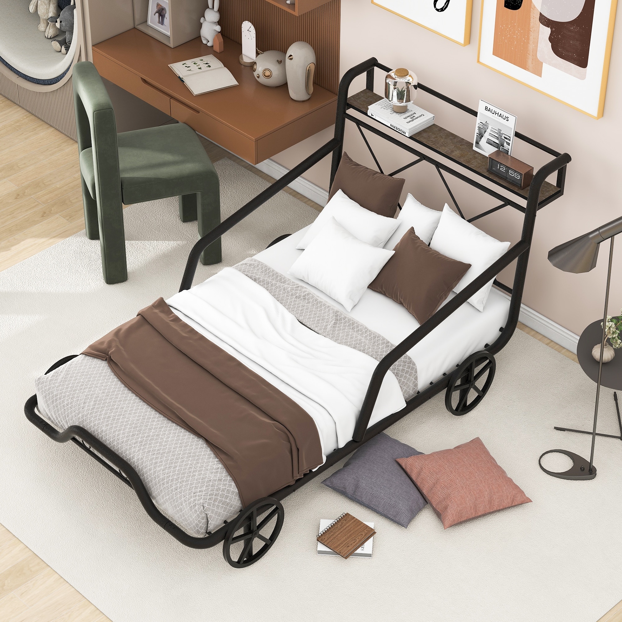 Metal car bed deals