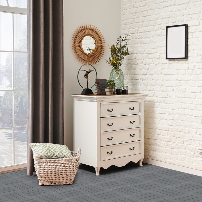 27 PCS 11.8"x11.8" Waterproof Flooring Tiles for Indoor and Outdoor Dark Grey
