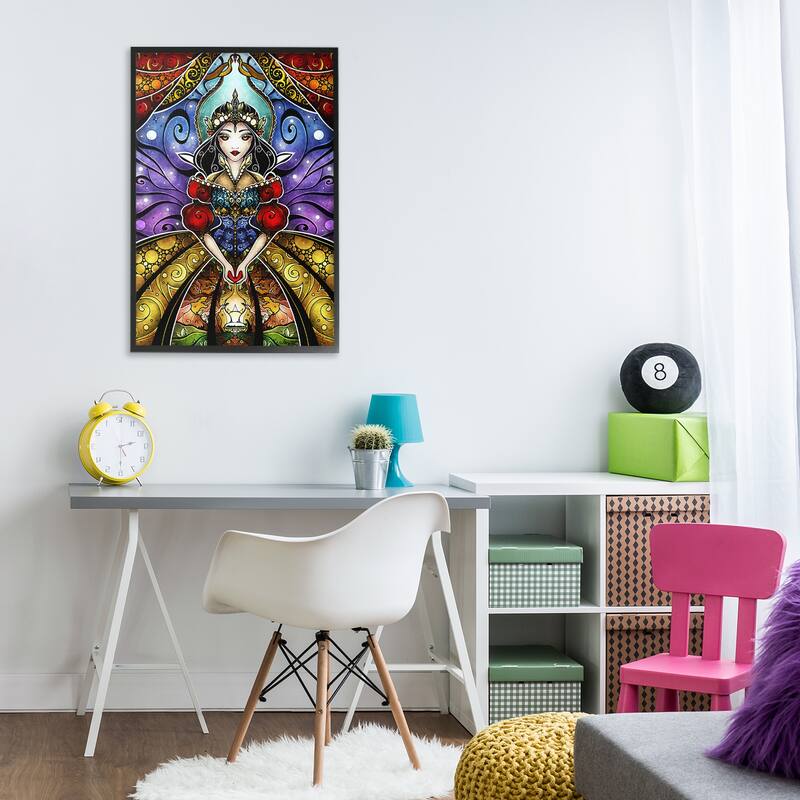 Stupell Nouveau Princess Portrait Framed Giclee Art Design By Mandie Manzano