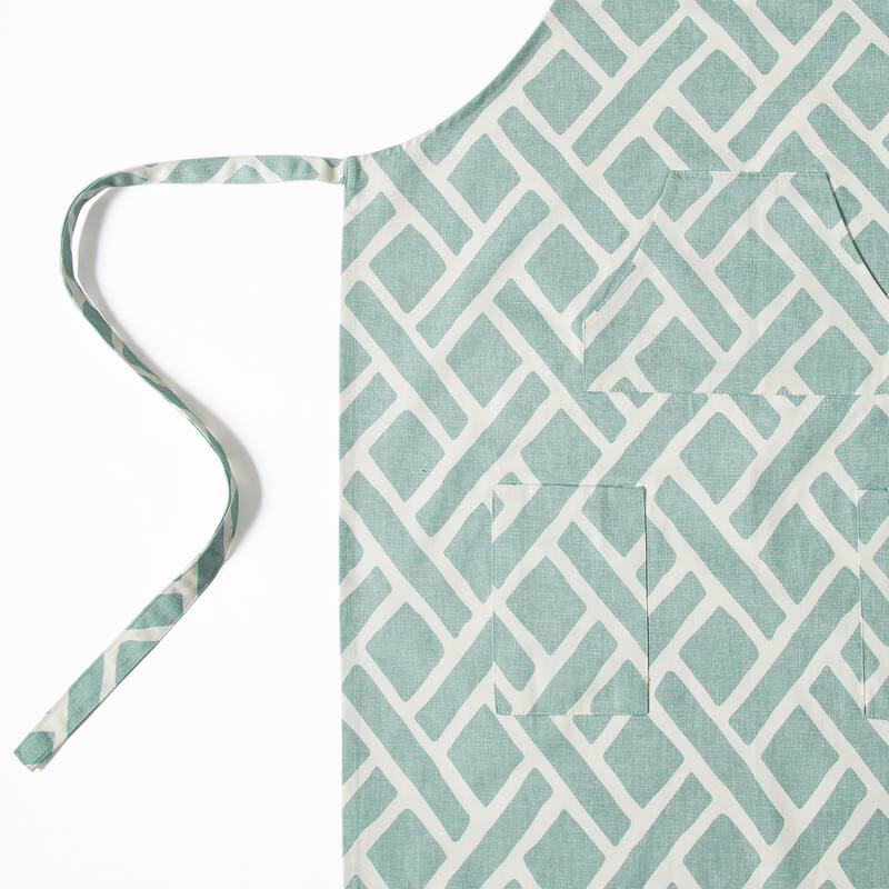 Exclusive Fabrics Martinique Printed Cotton Apron - 27 X 34