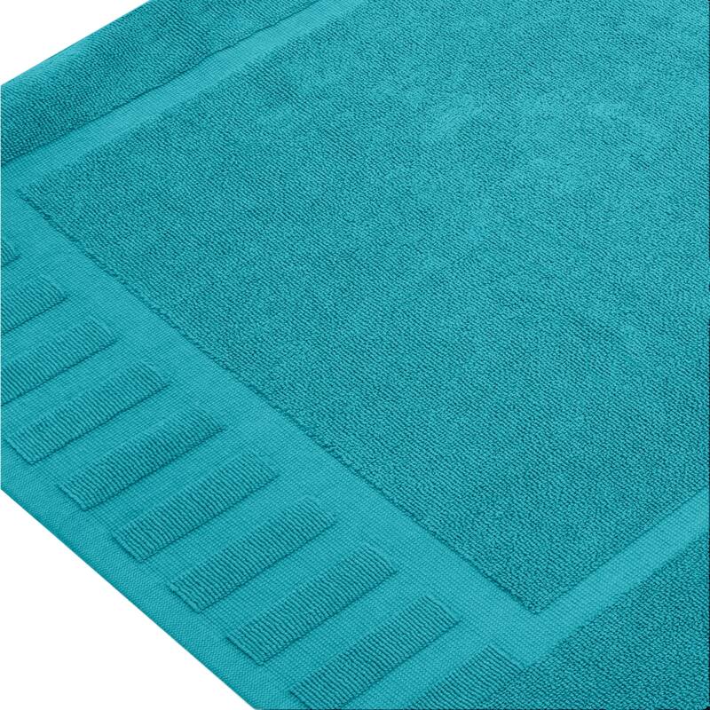 White Classic Luxury Cotton Bath Mat 22x34 Set of 2