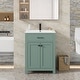 preview thumbnail 132 of 143, Modern Bathroom Vanity with Sink & Faucet Storage Cabinet Set 24" - Green