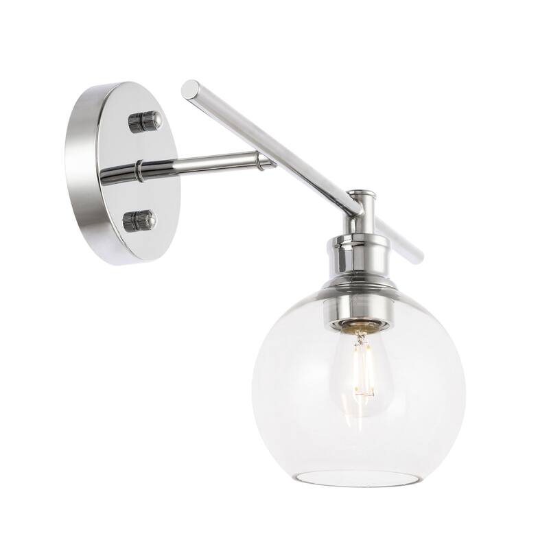 Collins 1-Light Glass Right Wall Sconce - 14.7/9.8