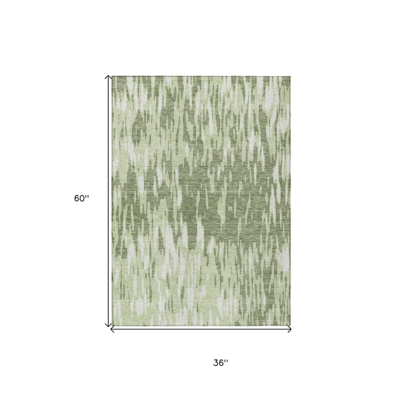 HomeRoots Abstract Transitional Rectangle Outdoor Rug
