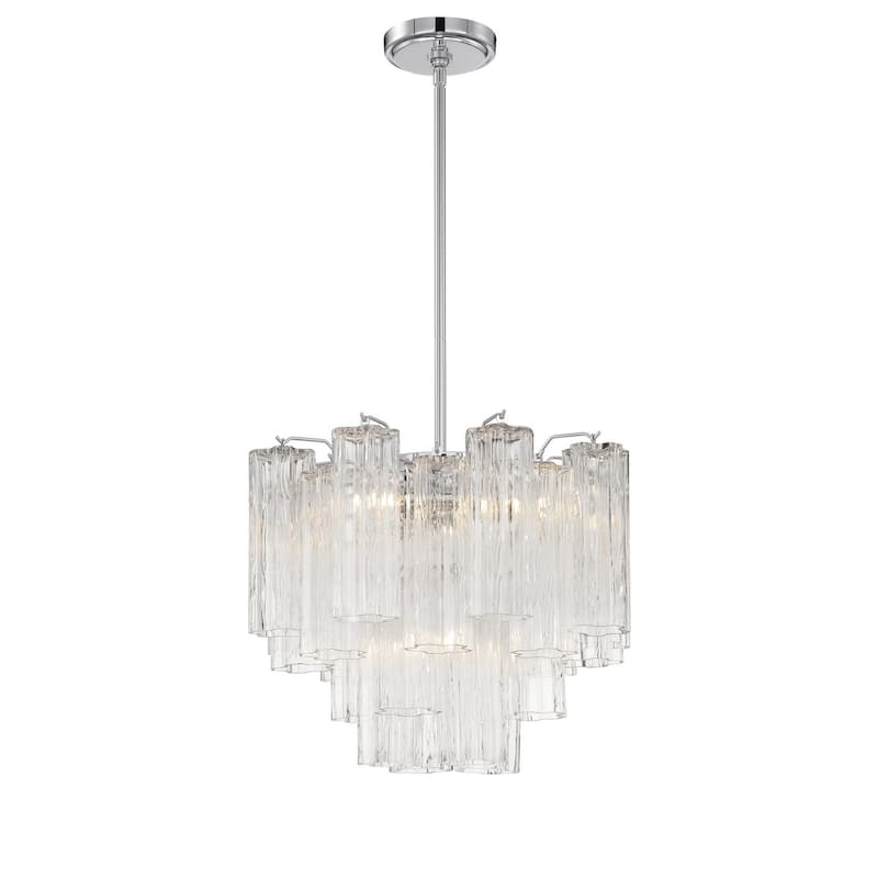 Crystorama Lighting Group ADD-300-CL Addis 4 Light 18" Wide Waterfall