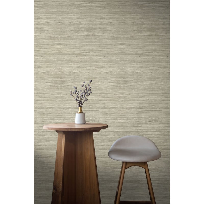 Seabrook Designs Sisal Hemp Embossed Vinyl Unpasted Wallpaper