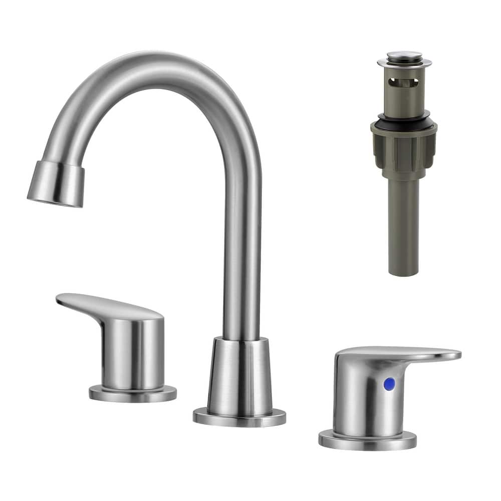 WOWOW 8 in. Widespread Bathroom Sink Faucet with Pop-Up Drain