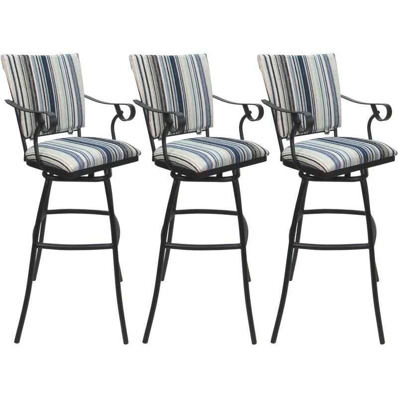 Set of 3 Outdoor Indoor Bar Stool Counter Extra Tall - Jenna PB Arms
