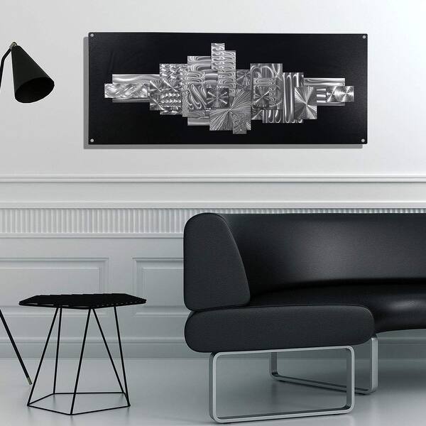 Shop Statements2000 Black Silver Large Abstract Metal Wall Art