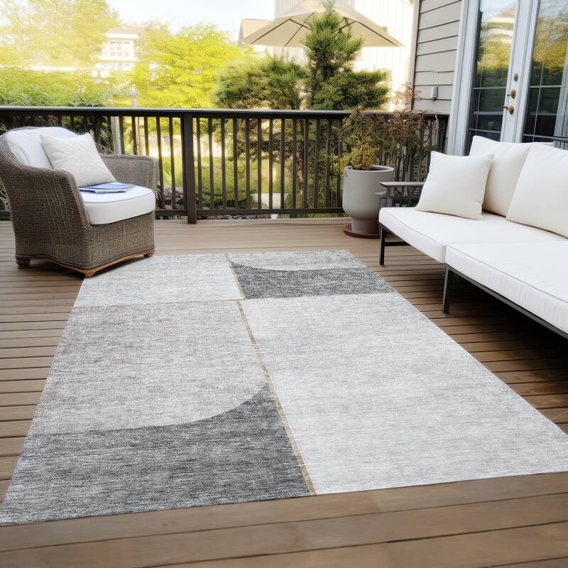 Machine Washable Indoor/ Outdoor Chantille Simple Modern Rug